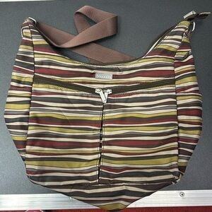 Baggallini Striped Crossbody Bag - Brown, Green, Red